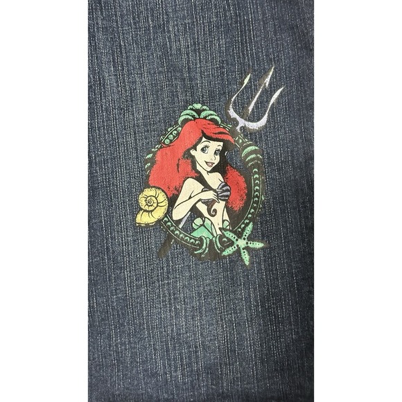 Disney Princess Bermuda Denim Dark Wash Mid Rise Jean Shorts Ariel Size‎ 12 - Picture 4 of 8